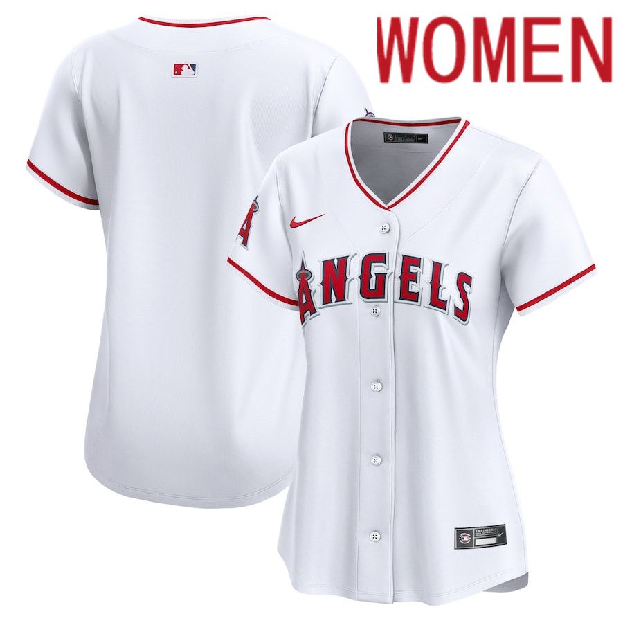 Women Los Angeles Angels Nike White Home Limited MLB Jersey